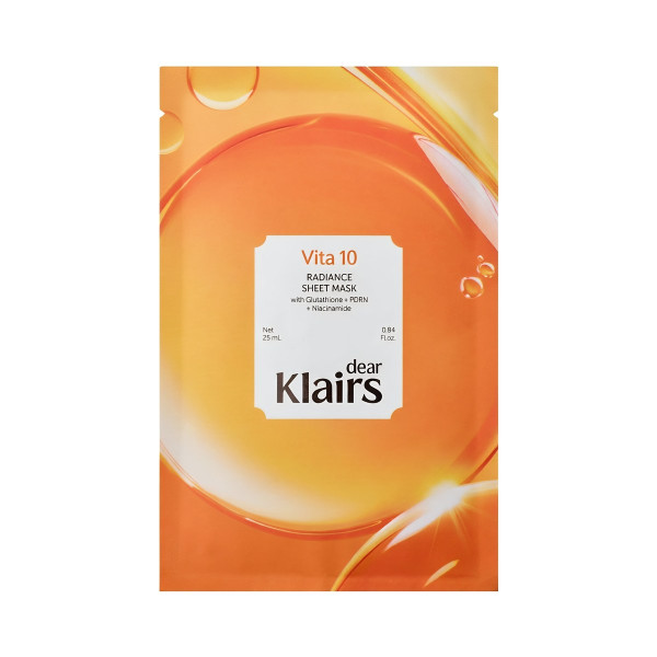 Тканинна маска для обличчя з вітамінним комплексом Vita 10 radiance sheet mask