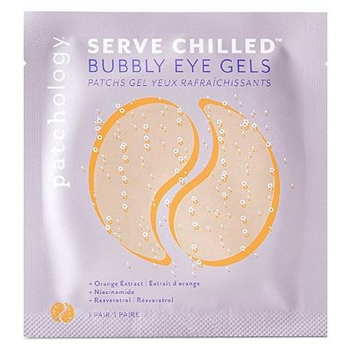 Освітлювальні патчі для миттєвого сяйва (1 пара) Serve chilled bubbly eye gels
