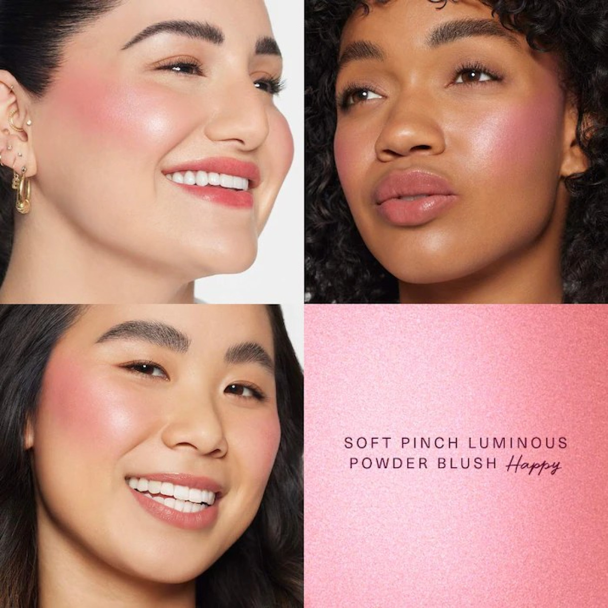 Запечені рум'яна для обличчя Soft pinch luminous powder blush Happy