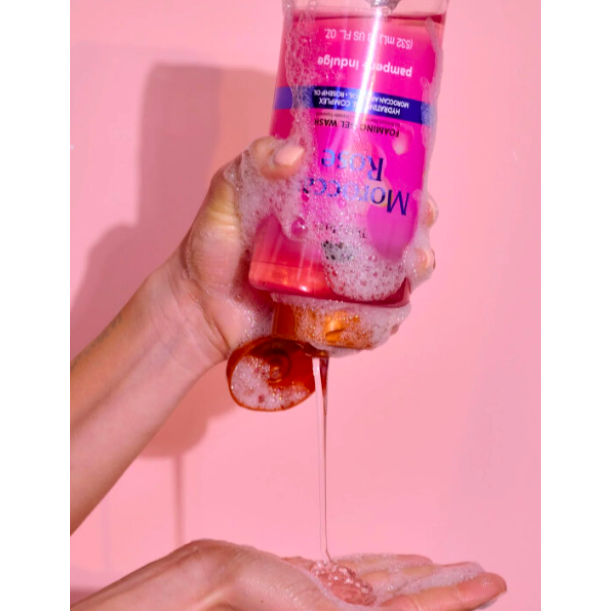 Гель для душу у міні форматі Foaming gel wash Moroccan rose