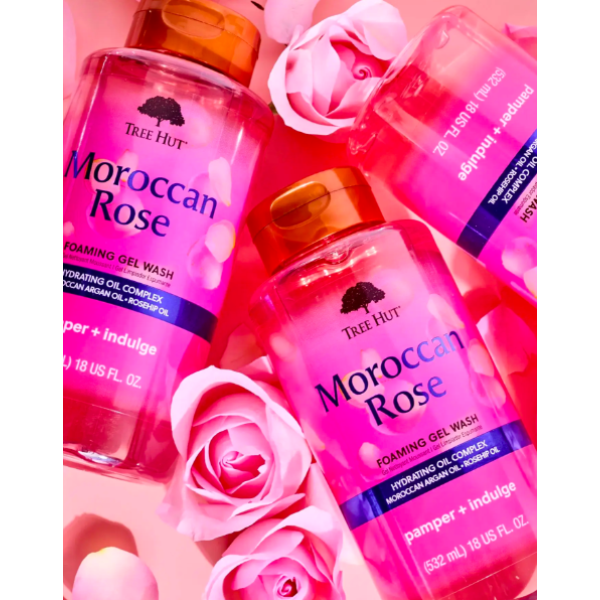 Гель для душу у міні форматі Foaming gel wash Moroccan rose