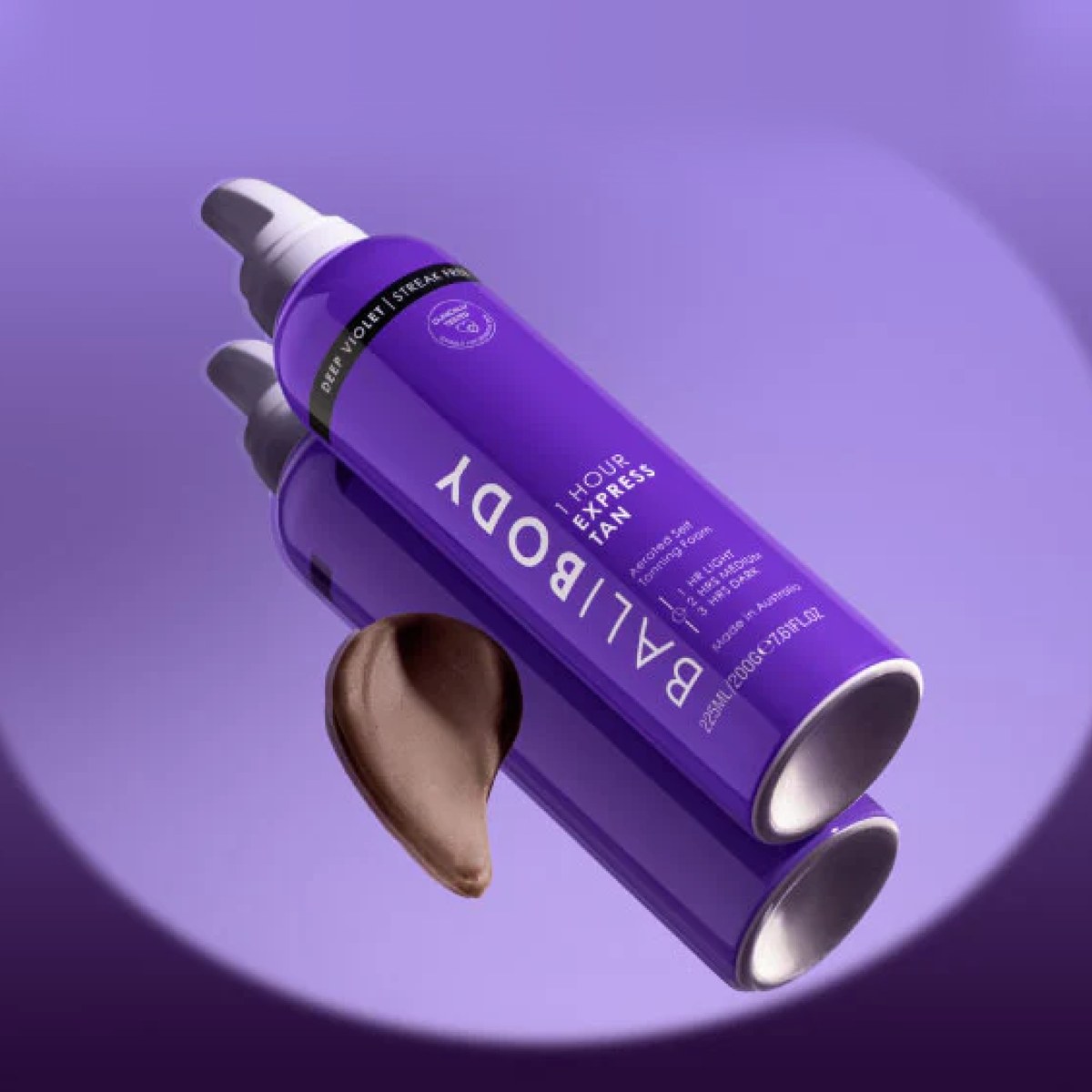 Мус-автозасмага для тіла 1 hour express self tan Deep violet