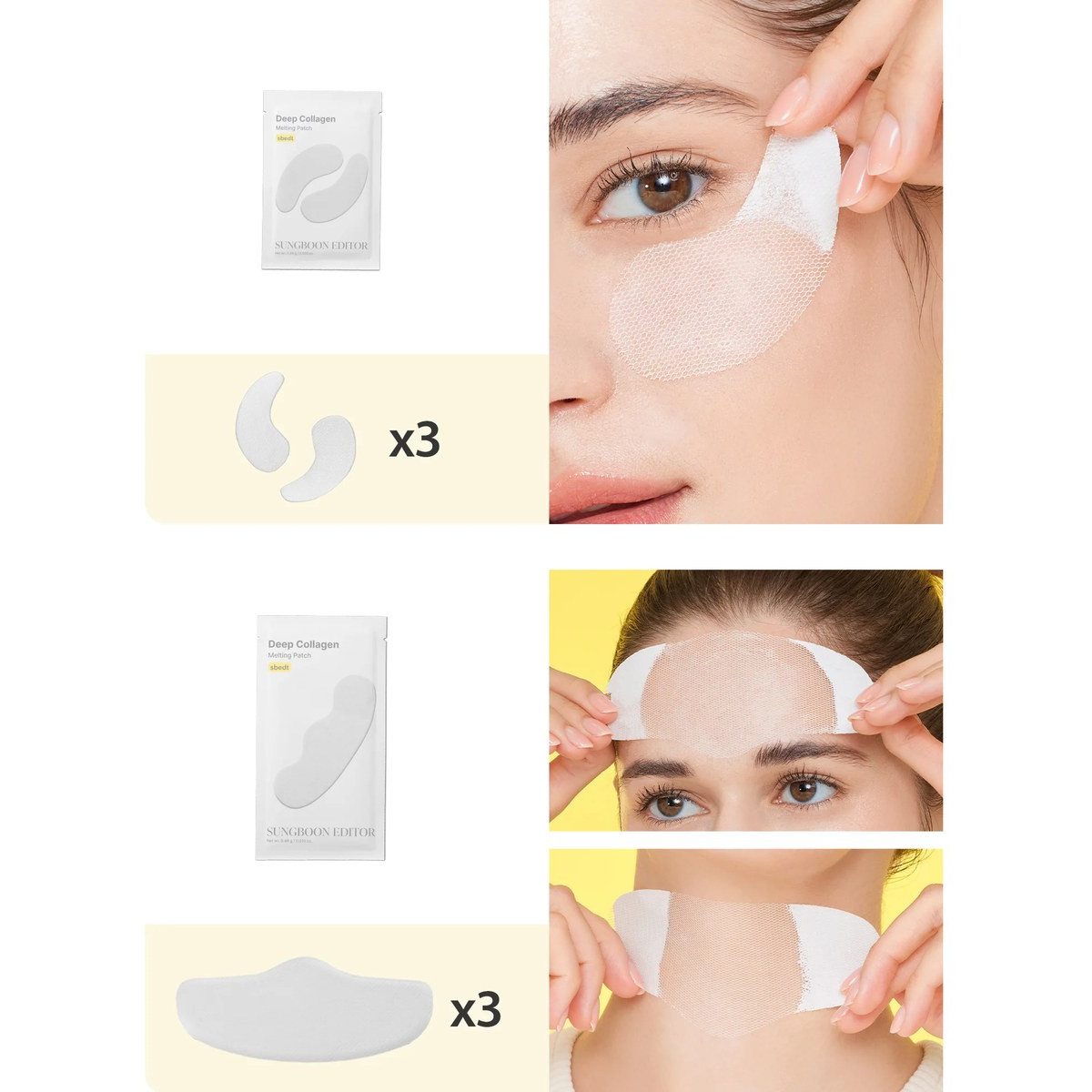 Набір колагенових патчів для обличчя Deep collagen melting patch set