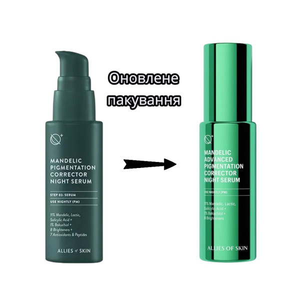 Нічна кислотна сироватка для обличчя Mandelic advanced pigmentation corrector night serum