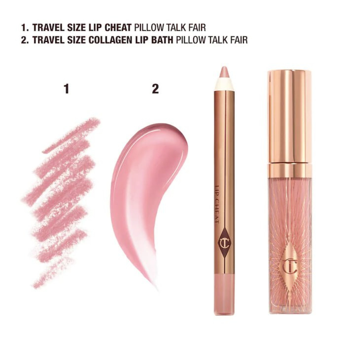 Подарунковий набір для губ Glossy lip kit Pillow talk fair