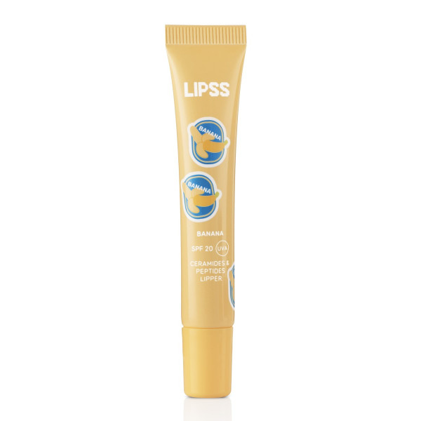 Блиск для губ з пептидами з ароматом банану Ceramides & peptides lipper Banana