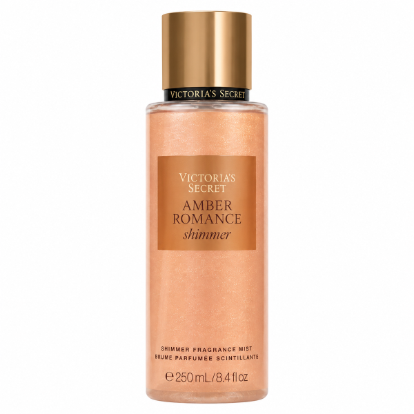 Парфумований спрей для тіла з шимером Body fragrance mist with shimmer Amber romance