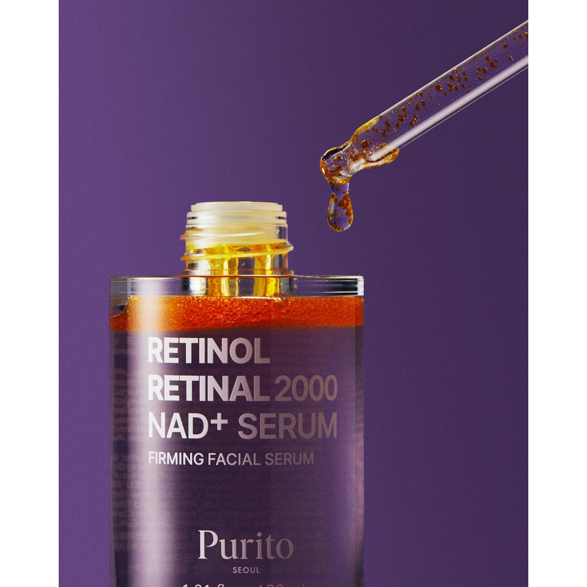 Вечірня сироватка з ретинолом для вирівнювання текстури шкіри Retinol retinal 2000 NAD+ serum