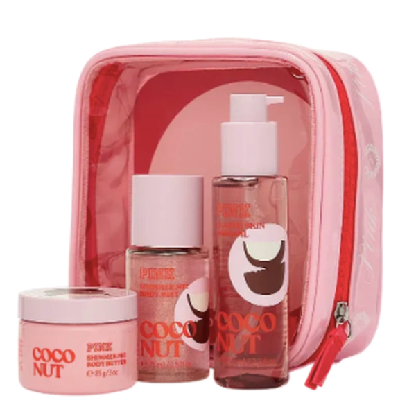 Подарунковий набір для тіла Let's glow away shimmer set mini Coconut
