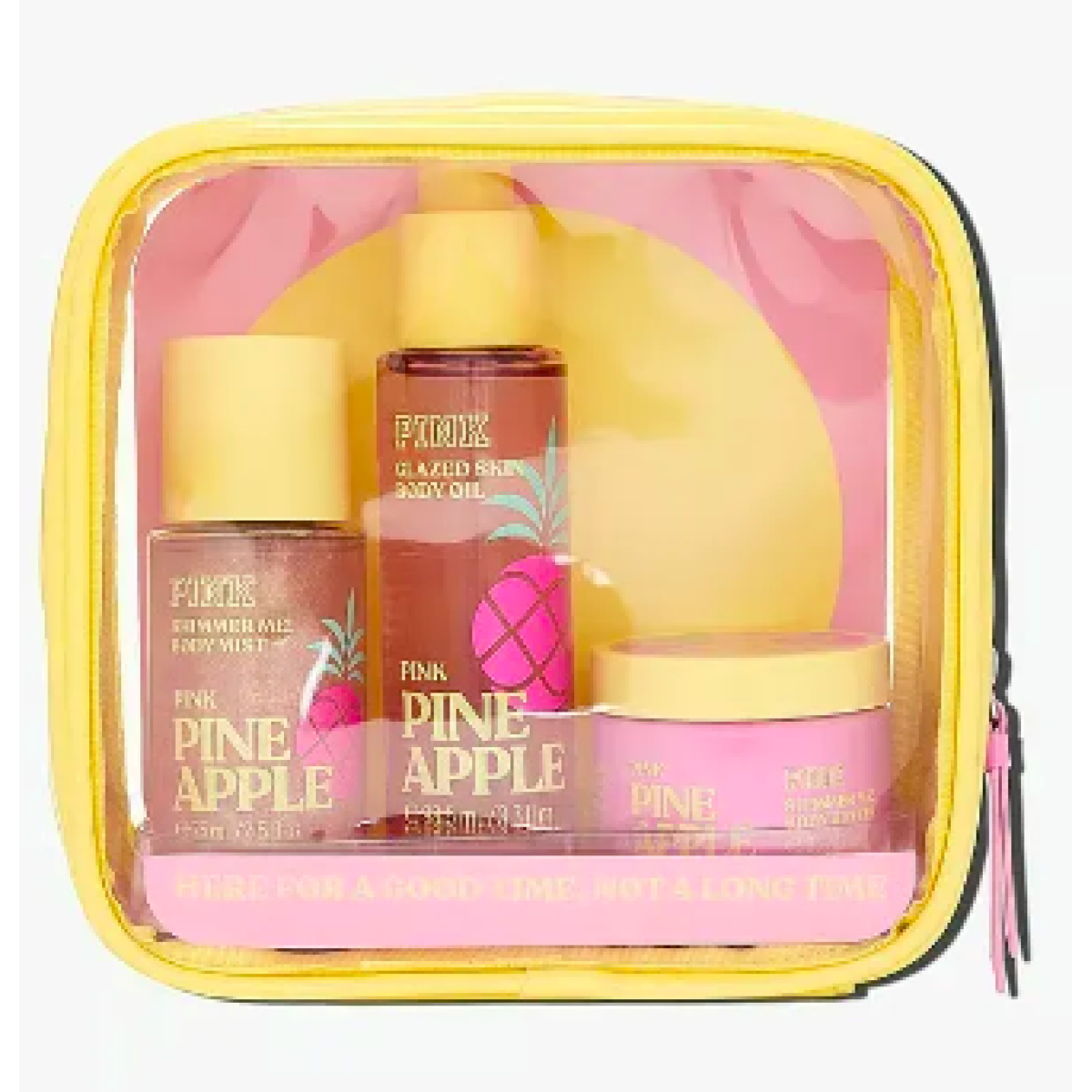 Подарунковий набір для тіла Let's glow away shimmer set mini Pineapple
