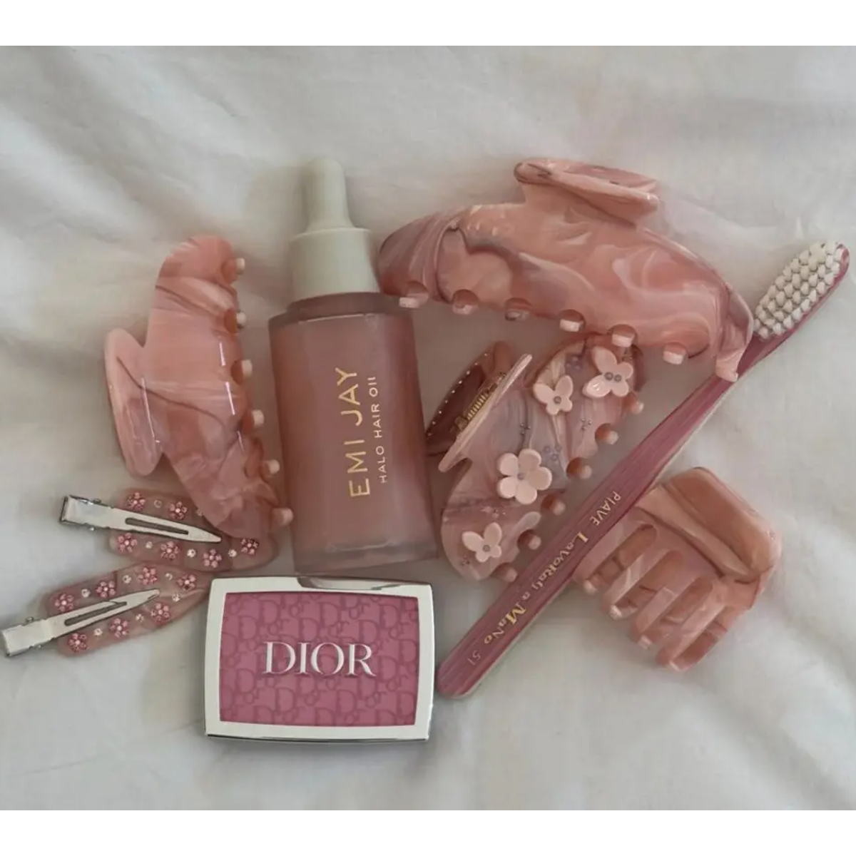 Заколка-краб для волосся для волосся Lil effing clip in Pink chantilly