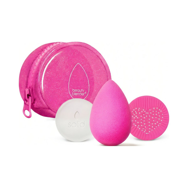Набір з спонжем для макіяжу Set besties Pink